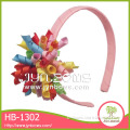 Colorful curly flower ribbon baby kids thin hair band